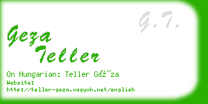 geza teller business card